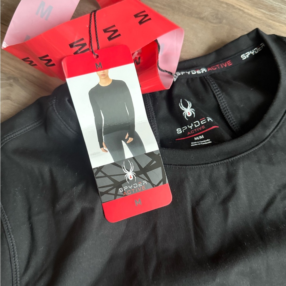 Spyder Black Fitted Long Sleeve Tee - Picture 3 of 6